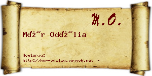 Már Odília névjegykártya